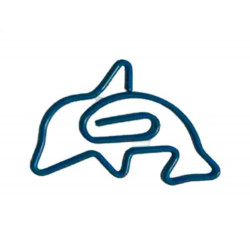 CLIPS IMAGINOVO 28 MM FORMA DELFIN EN BLISTER DE 10 UNIDADES