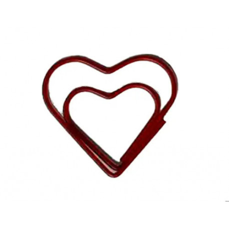 CLIPS IMAGINOVO 28 MM FORMA CORAZONES EN BLISTER DE 10 UNIDADES