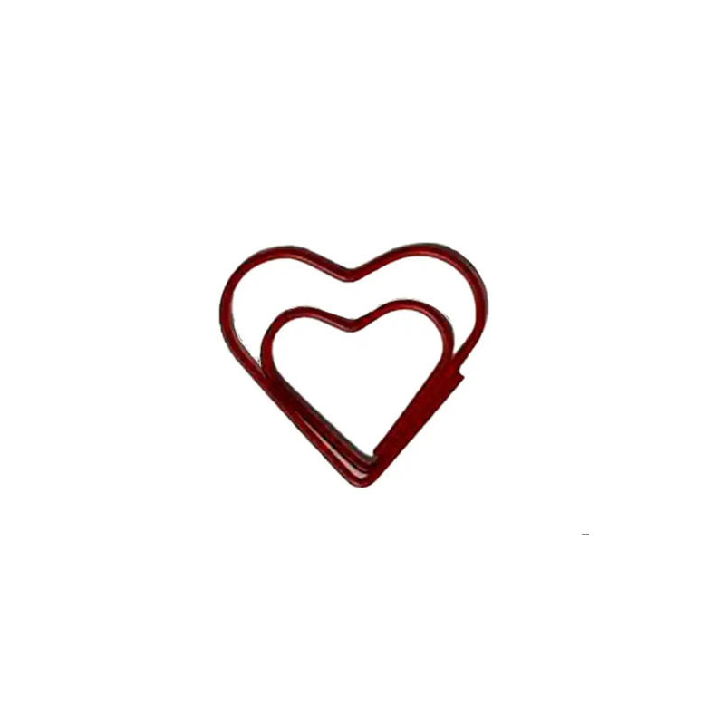 CLIPS IMAGINOVO 28 MM FORMA CORAZONES EN BLISTER DE 10 UNIDADES