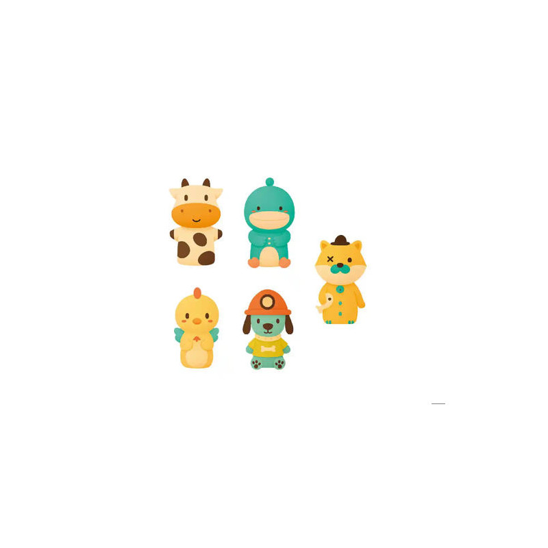 MARIONETAS DE DEDOS IMAGINOVO TINY TALES PVC ANIMALES FANTASIA BLISTER DE 5 UNIDADES SURTIDAS