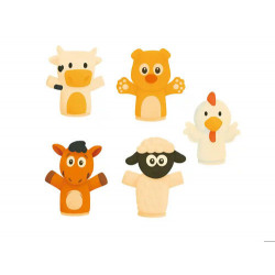 MARIONETAS DE DEDOS IMAGINOVO TINY TALES PVC GRANJA BLISTER DE 5 UNIDADES SURTIDAS