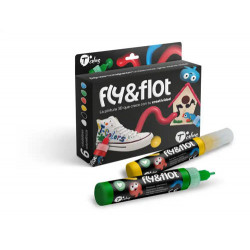 ROTULADOR TCOLORS FLY&FLOT EFECTO 3D VOLUMETRICO 25 ML ESTUCHE DE 6 COLORES SURTIDOS