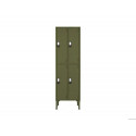 TAQUILLA METALICA BI-OFFICE 2 MODULOS 4 PUERTAS COLOR VERDE 1900X600X500 MM
