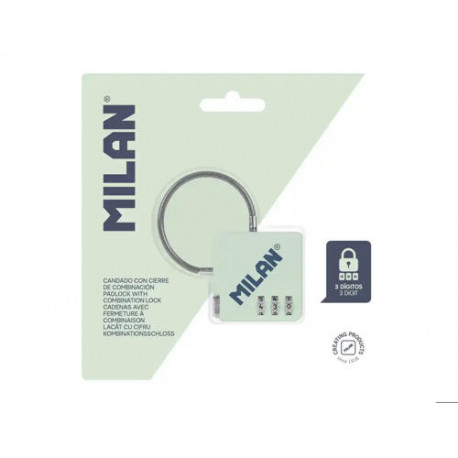 CANDADO MILAN COLECCION 430 SINCE 1918 CON CIERRE DE COMBINACION COLOR VERDE