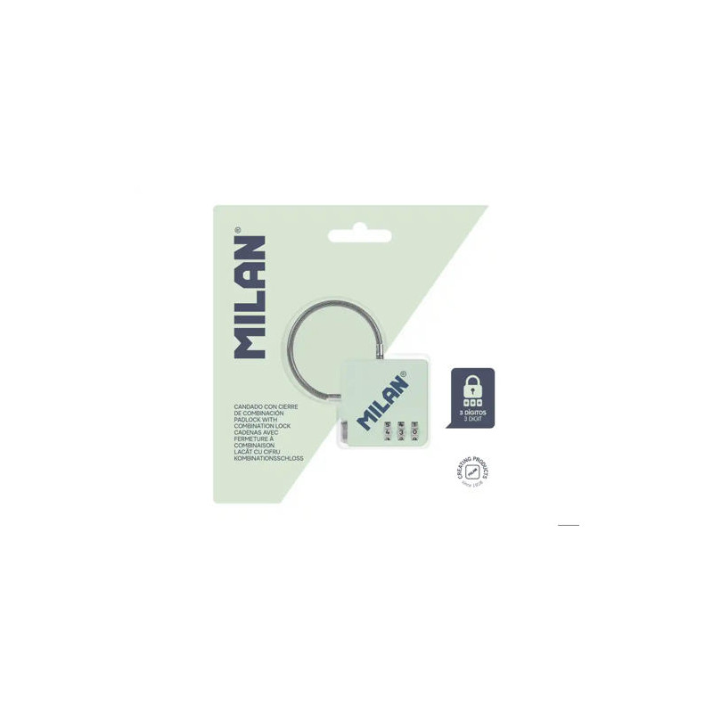 CANDADO MILAN COLECCION 430 SINCE 1918 CON CIERRE DE COMBINACION COLOR VERDE