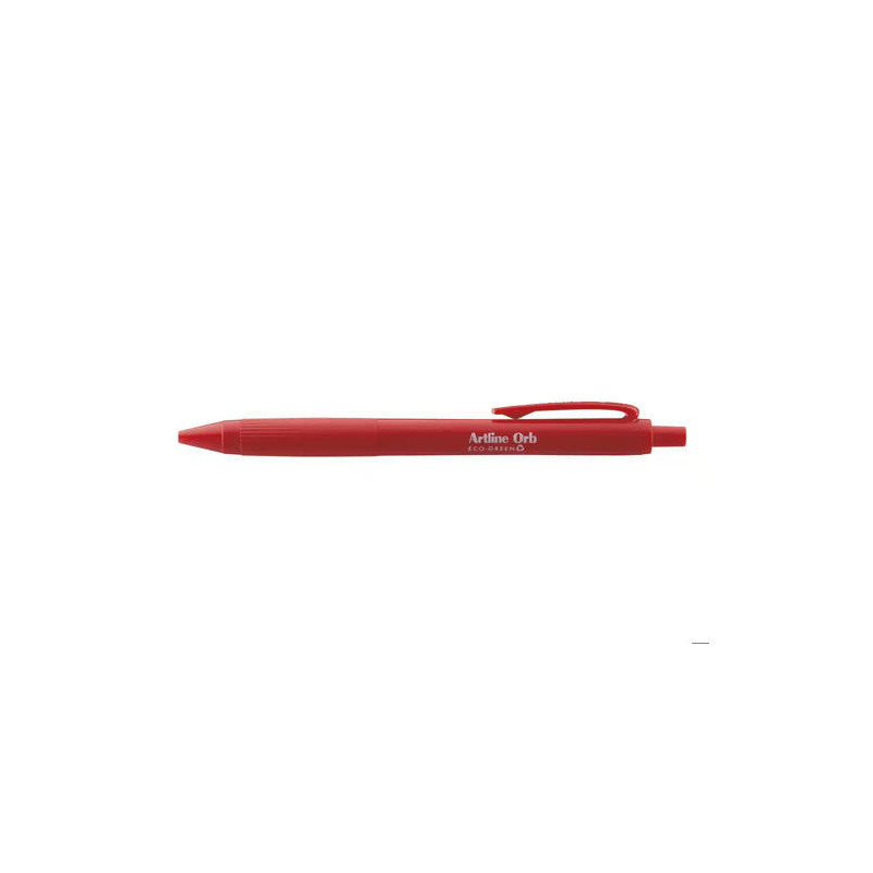 BOLIGRAFO ARTLINE ORB ECO GREEN RETRACTIL 1 MM ROJO