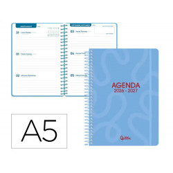 AGENDA ESCOLAR LIDERPAPEL 26-27 ESPIRAL CLASSIC SEMANA VISTA A5 BILINGUE 70G PAPEL FSC COLOR3
