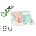 AGENDA ESCOLAR LIDERPAPEL 26-27 ESPIRAL FLOWERS DISEÑOS SURTIDOS BILINGE 80G PAPEL FSC EXPOSITOR 9 