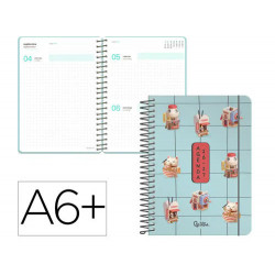 AGENDA ESCOLAR LIDERPAPEL 26-27 ESPIRAL ORIETAL DIA PAGINA A6+ BILINGUE 80G PAPEL FSC MIX