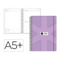 AGENDA ESCOLAR ANTARTIK 26-27 ESPIRAL PACK AND GO DIA PAGINAA5+ BILINGE 80G PAPEL FSC MORADO