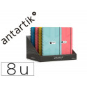 AGENDA ESCOLAR ANTARTIK 26-27 ESPIRAL PACK AND GO DISEÑOS SURTIDOS BILINGE 80G PAPEL FSC EXPOSITOR 