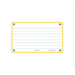 FICHA DE REVISION OXFORD FLASHCARDS 2.0 75X125 MM 250 G RAYADO HORIZONTAL COLOR AMARILLO PAQUETE DE 