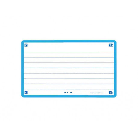 FICHA DE REVISION OXFORD FLASHCARDS 2.0 75X125 MM 250 G RAYADO HORIZONTAL COLOR TURQUESA PAQUETE DE 