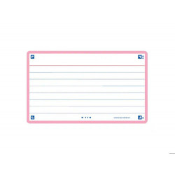 FICHA DE REVISION OXFORD FLASHCARDS 2.0 75X125 MM 250 G RAYADO HORIZONTAL COLOR ROSA PAQUETE DE 30 U