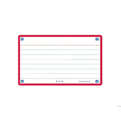 FICHA DE REVISION OXFORD FLASHCARDS 2.0 75X125 MM 250 G RAYADO HORIZONTAL COLOR ROJO PAQUETE DE 30 U