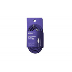 CABLE GROOVY USB TIPO C A USB TIPO C LONGITUD 1 M COLOR MORADO