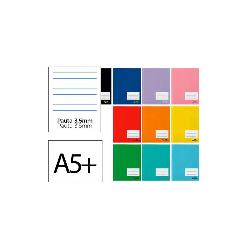 LIBRETA LIDERPAPEL SMART A5 PLUS 16 HOJAS 75G/M2 PAUTA 4 3.5MM CON MARGEN