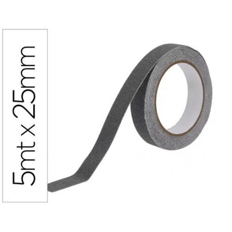 CINTA ANTIDESLIZANTE Q-CONNECT GRIS 5 M X 25 MM