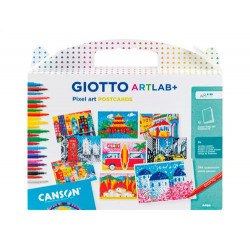 PINTURA POR NUMEROS GIOTTO ART LAB PIXEL ART POSTALES