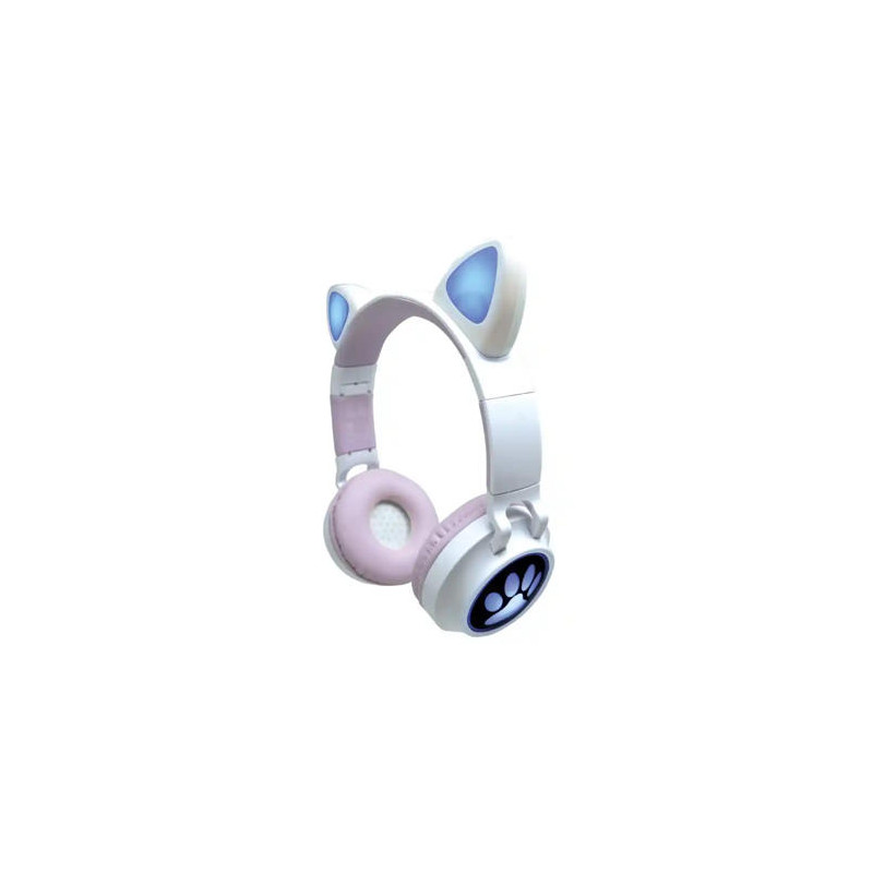 AURICULARES PLEGABLES LEXIBOOK OREJAS DE GATO RECARGABLE CON LUZ LED AJUSTE DE VOLUMEN BLUETOOTH 5.3