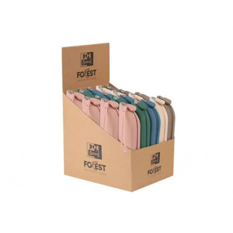 ESTUCHE PORTATODO OXFORD FOREST SILICONA CON CREMALLERA RECICLADO COLORES SURTIDOS