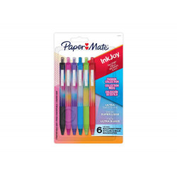 BOLIGRAFO PAPER MATE INKJOY 300 RETRACTIL COLECCION DE ESTILO TRAZO 1 MM BLISTER DE 6 UNIDADES COLOR