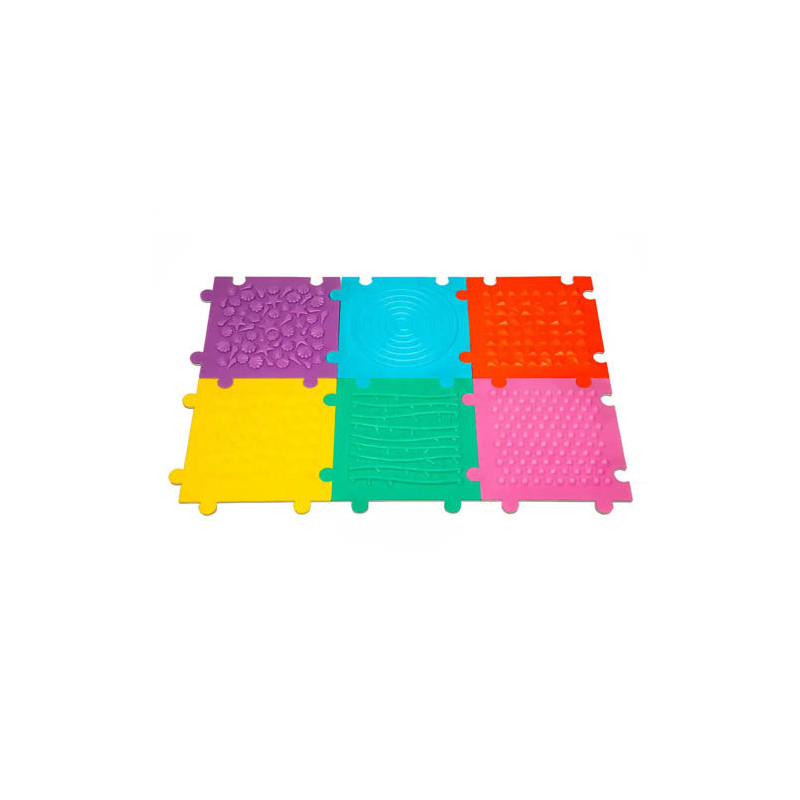 SUELO PUZZLE TEXTURIZADO ANTIDESLIZANTE SET 6 UNIDADES COLORES SURTIDOS