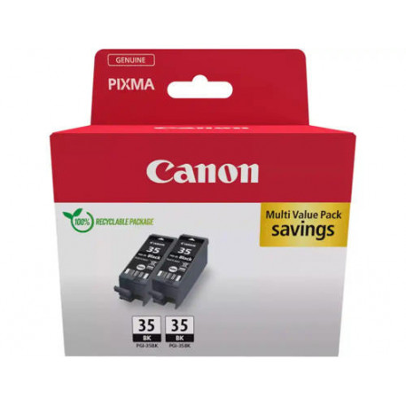 INK-JET CANON PGI-35 PIXMA IP100/110/TR150/MAXIFY BX110 NEGRO MULTIPACK 2 UNIDADES