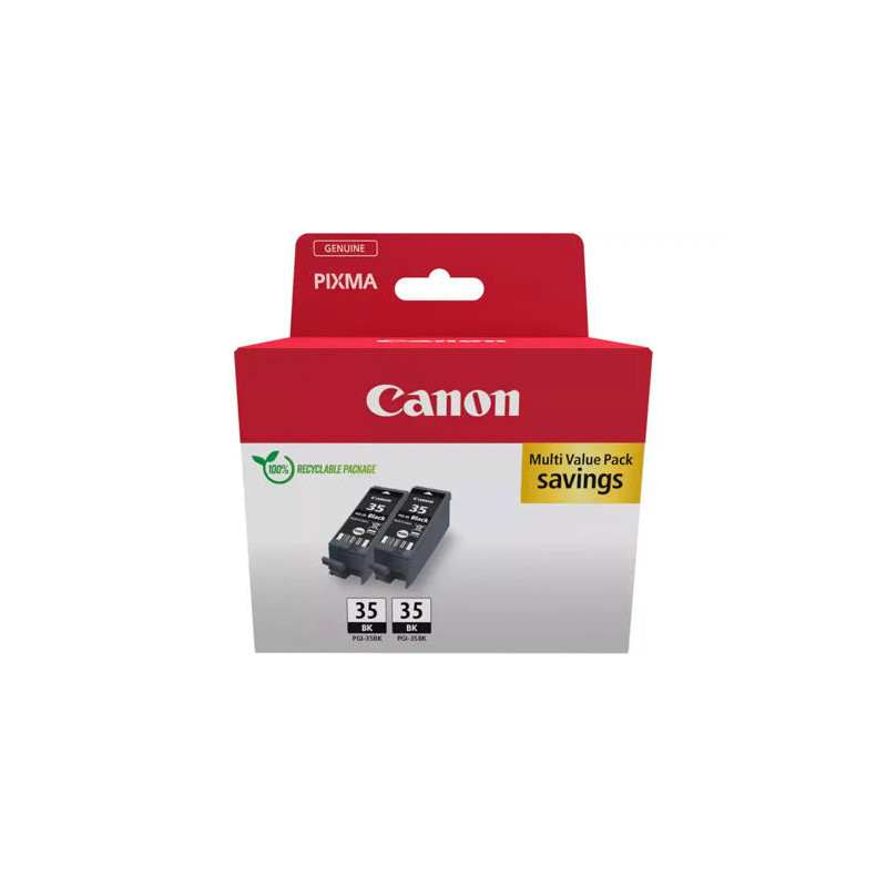 INK-JET CANON PGI-35 PIXMA IP100/110/TR150/MAXIFY BX110 NEGRO MULTIPACK 2 UNIDADES
