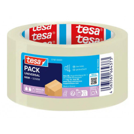 CINTA ADHESIVA TESA TRANSPARENTE POLIPROPILENO 66 M X 50 MM PARA EMBALAJE