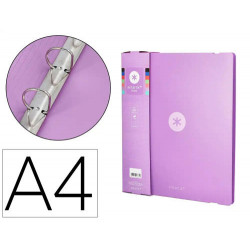 CARPETA 4 ANILLAS DE 35 MM MIXTAS ANTARTIK A4 FOAM COLOR LAVANDA