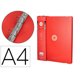 CARPETA 4 ANILLAS DE 35 MM MIXTAS ANTARTIK A4 FOAM COLOR ROJO