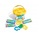 PASTA PARA MODELAR CARIOCA DOUGHY BUCKET 50 GR SET DE 3 UNIDADES COLORES SURTIDOS + 4 MOLDES