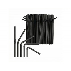 SORBETE ARTICULADO POLIPROPILENO NEGRO 6X230 MM PAQUETE DE 100 UNIDADES