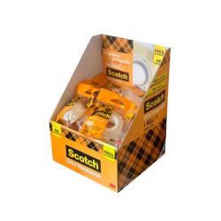 CINTA ADHESIVA SCOTCH 508 TRANSPARENTE 33X19 MM FACIL DE CORTAR EXPOSITOR DE 48 UNIDADES