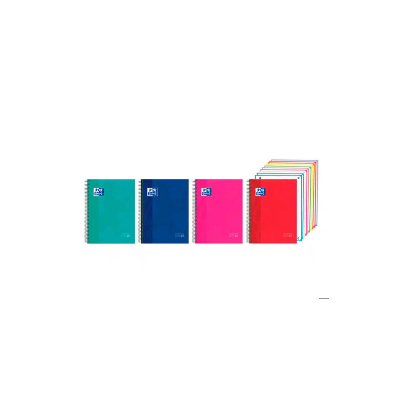 CUADERNO ESPIRAL OXFORD EUROPEANBOOK 10 TAPA EXTRADURA DIN A4 200 HOJAS CUADRO 5 MM