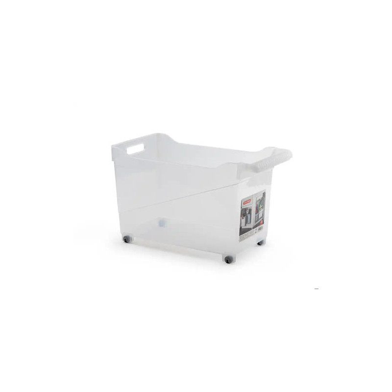 CARRITO MULTIUSOS PLASTICFORTE N 2 TRANSPARENTE CON ASA 240X455X275 MM