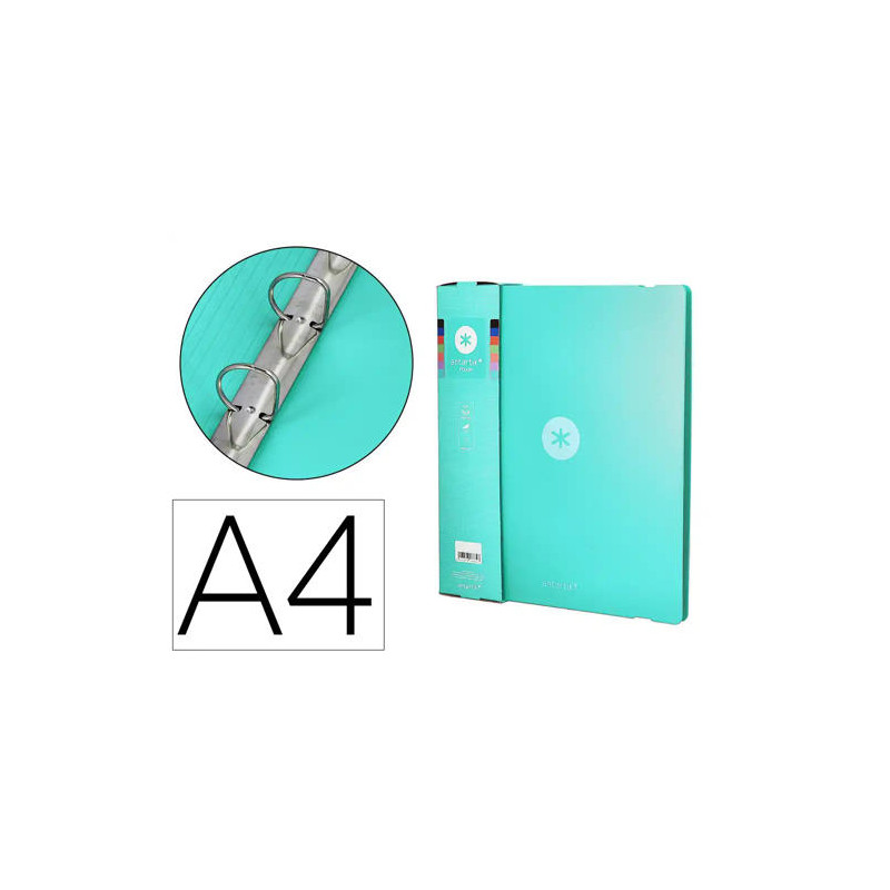 CARPETA 4 ANILLAS DE 35 MM MIXTAS ANTARTIK A4 FOAM COLOR MENTA