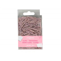 CLIPS IMAGINOVO PASTEL 28 MM CAJA DE 150 UNIDADES ROSA