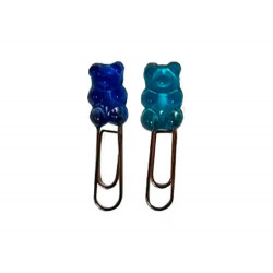 CLIPS IMAGINOVO 32 MM OSITO GOMINOLA EN BLISTER DE 3 UNIDADES AMARILLO NARANJA Y ROJO