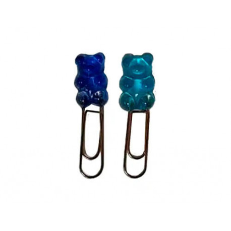CLIPS IMAGINOVO 32 MM OSITO GOMINOLA EN BLISTER DE 3 UNIDADES AMARILLO NARANJA Y ROJO