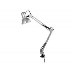 LAMPARA DE ESCRITORIO Q-CONNECT ANTARES METALICA CONPINZA INTERRUPTOR BRAZO DOBLE 3 ARTICULACIONES C