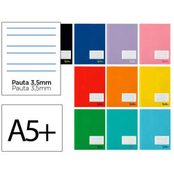 LIBRETA LIDERPAPEL SMART A5 PLUS 16 HOJAS 75G/M2 PAUTA 4 3.5MM CON MARGEN