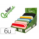 ESTUCHE PORTATODO LIDERPAPEL DUO 3 CREMALLERAS CON BOLSILLO FRONTAL 220X90X50 MM