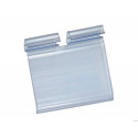 SOPORTE PORTAPRECIOS Q-CONNECT PARA GANCHOS EN T ETIQUETA 39X60MM TRANSPARENTE