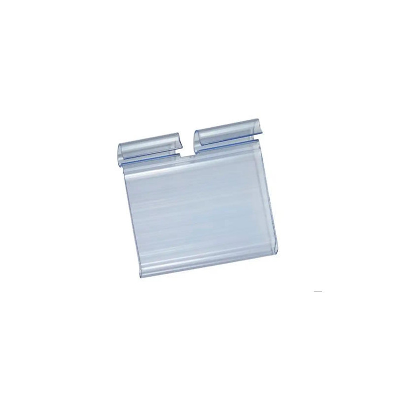 SOPORTE PORTAPRECIOS Q-CONNECT PARA GANCHOS EN T ETIQUETA 39X60MM TRANSPARENTE