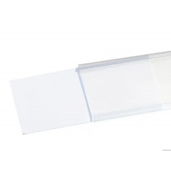 SOPORTE PORTAPRECIOS Q-CONNECT ADHESIVO PARA ESTANTERIA ETIQUETA 40X1000 MM SEMI-TRANSPARENTE