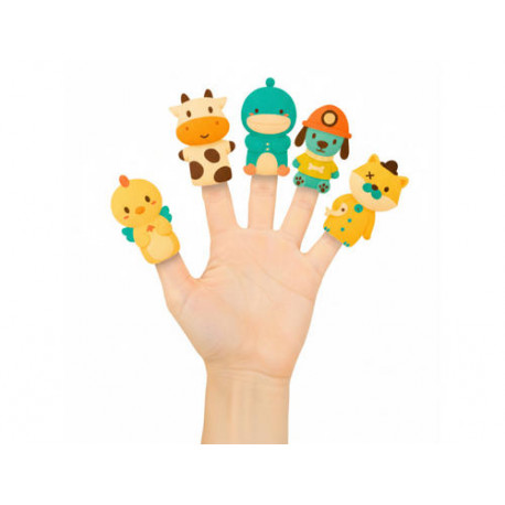 MARIONETAS DE DEDOS IMAGINOVO TINY TALES PVC EXPOSITOR DE CARTON SOBREMESA 10 UNIDADES SURTIDAS 360X