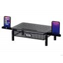 SOPORTE Q-CONNECT PARA MONITOR METALICO REGULABLE EN ALTURA CON CAJON Y DOS SOPORTES PARA MOVIL