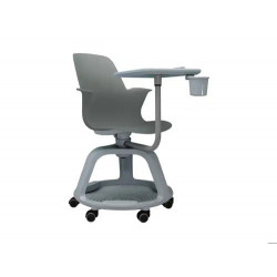 SILLA BI-OFFICE CONFIDENTE MODULAR CON RUEDAS Y BANDEJA GIRATORIA COLOR GRIS 690X690X1050 MM